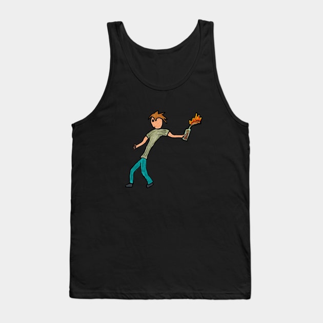 Molotov Cocktail Tank Top by Mark Ewbie